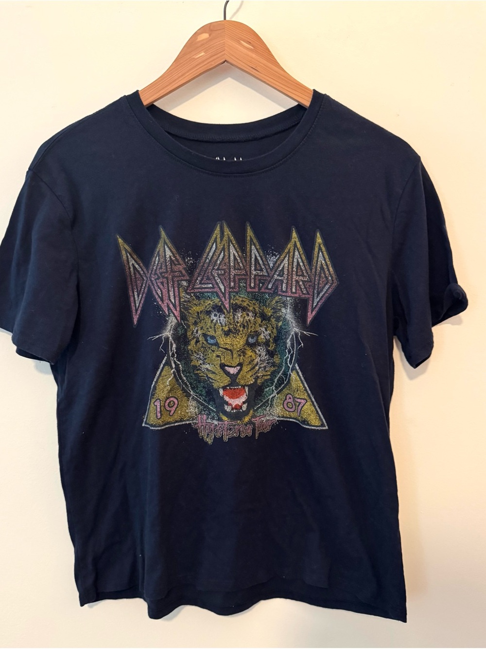Def Leppard Hysteria Tour 1987 Graphic Band Tee Black Medium 8-10
